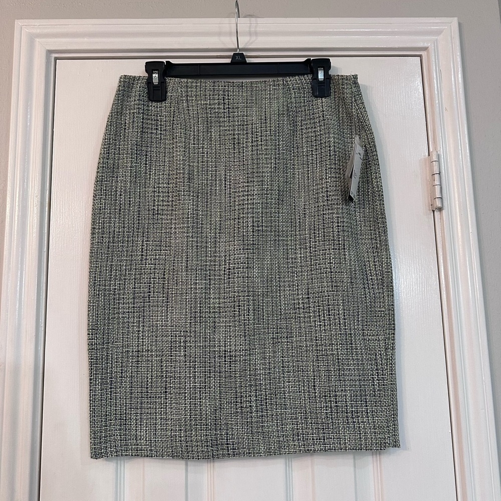 Premise Green and Blue Patterned‎ Pencil Skirt